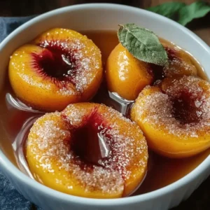 Cinnamon Sugar Baked Peaches