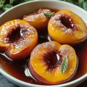 Cinnamon Sugar Baked Peaches