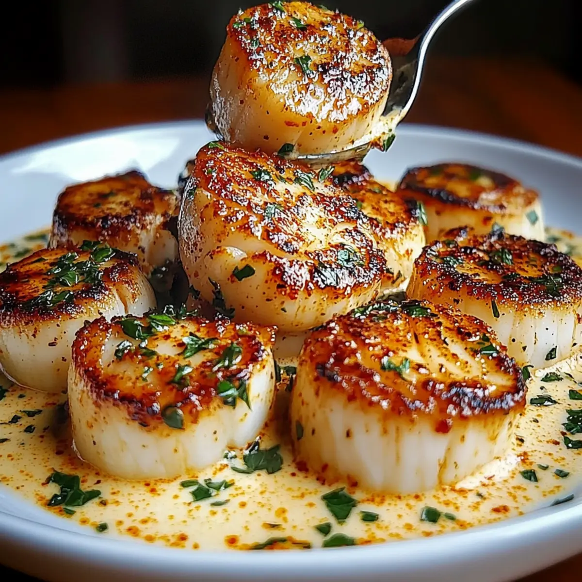 Seared Scallops Cajun Cream Sauce