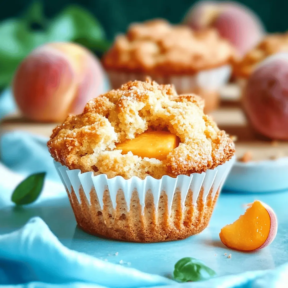 Vegan Peach Muffins