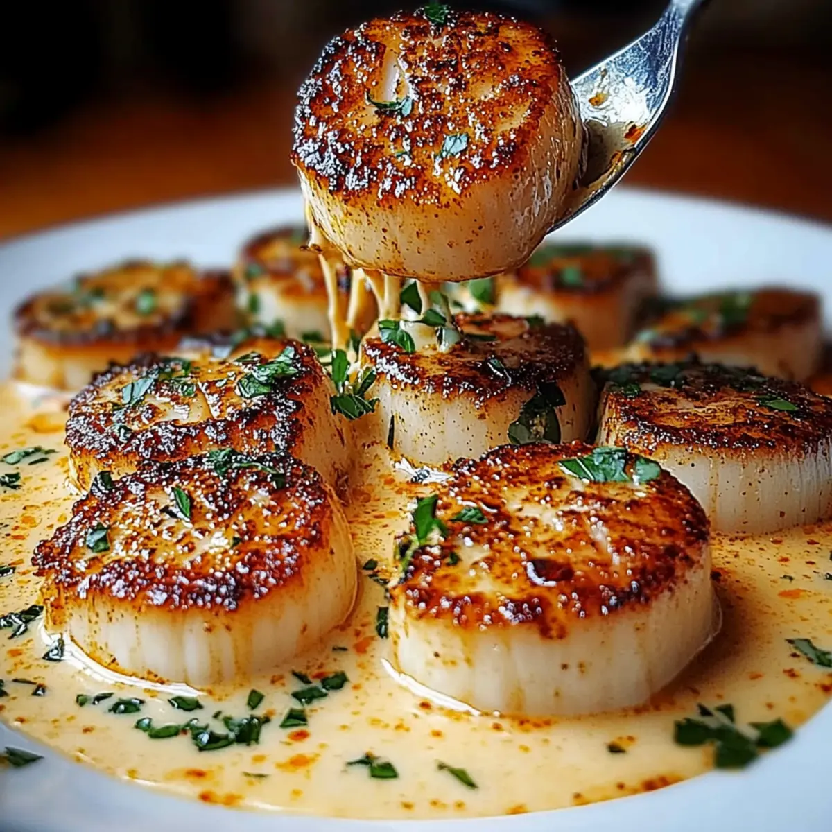 Seared Scallops Cajun Cream Sauce