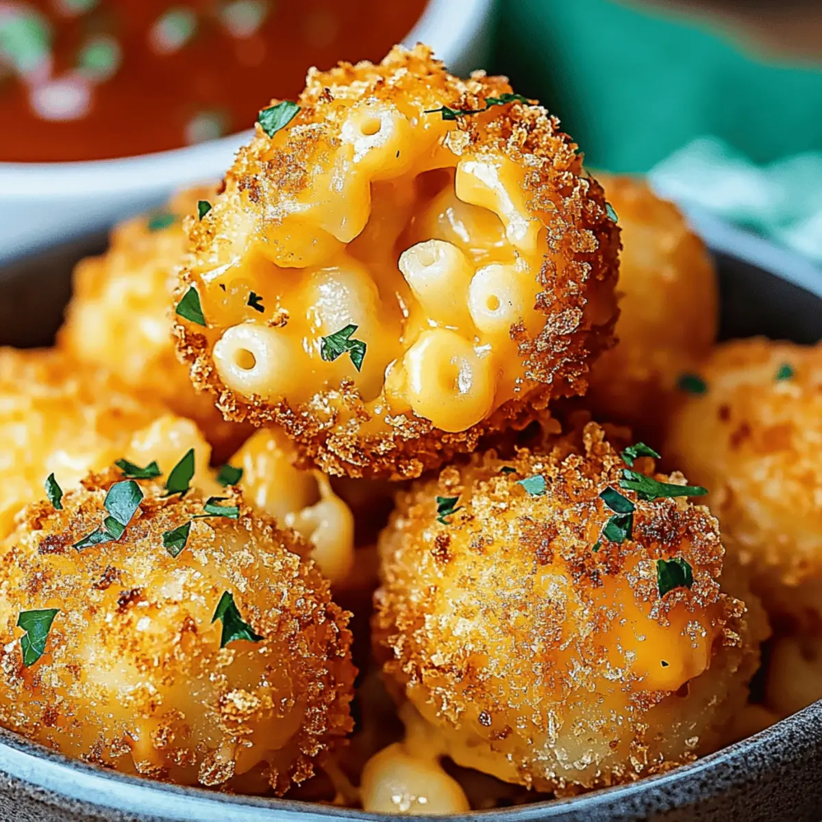 Crispy Cheesy Mac and Cheese Bites