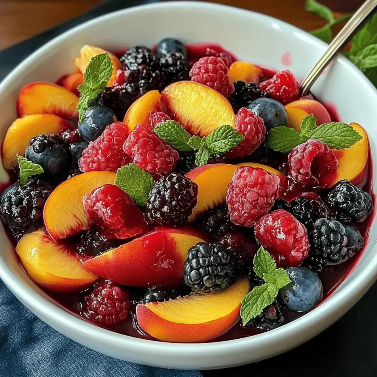 Peach Berry Fruit Salad