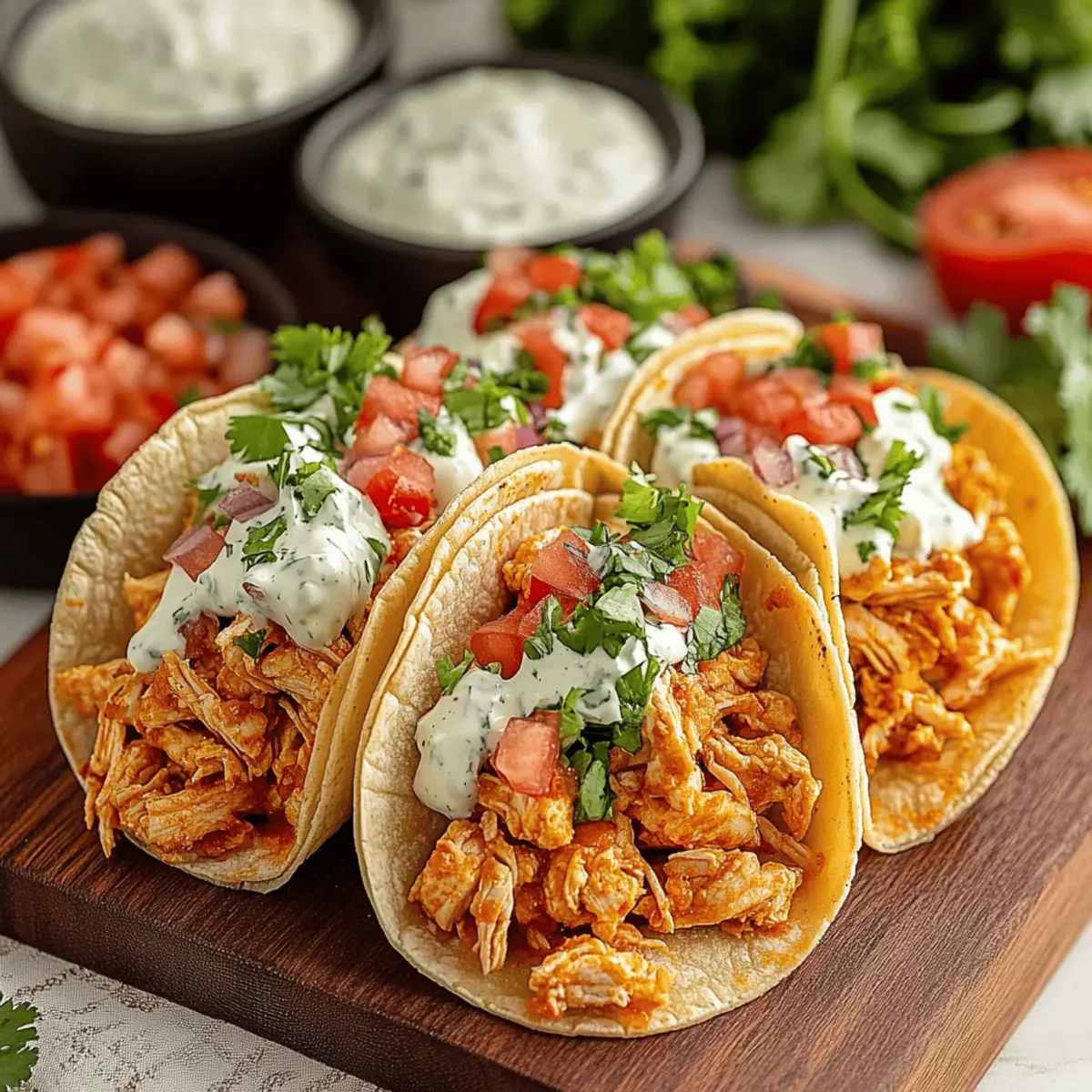 Queso Chicken Tacos