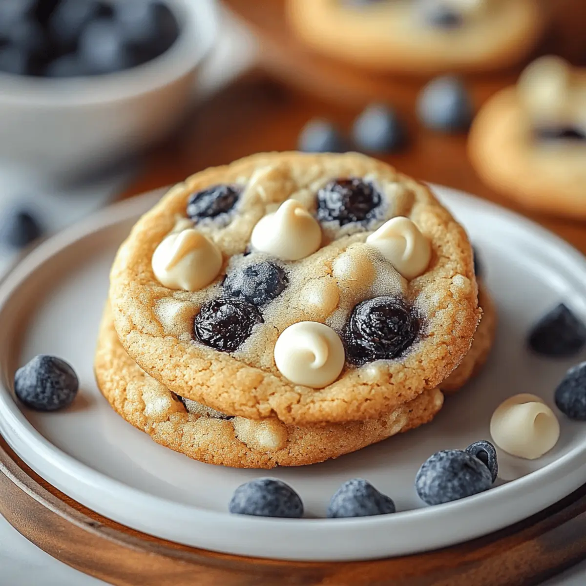 Blueberry White Chocolate Chip Cookies