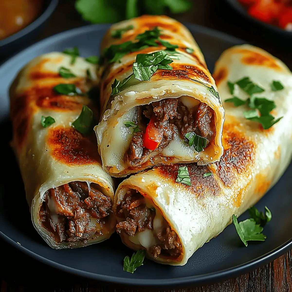 Keto Philly Cheesesteak Roll Ups