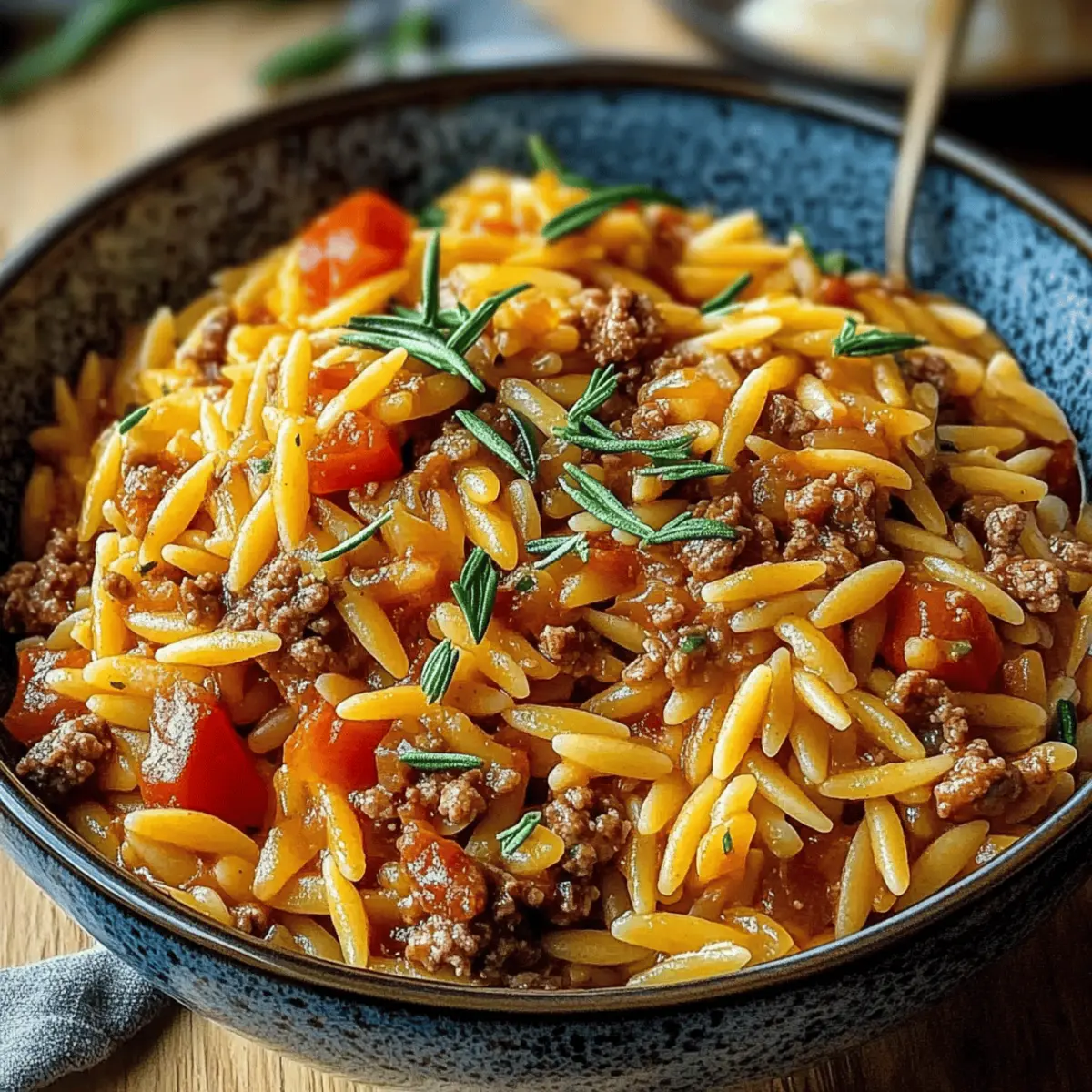 Ground Beef Orzo