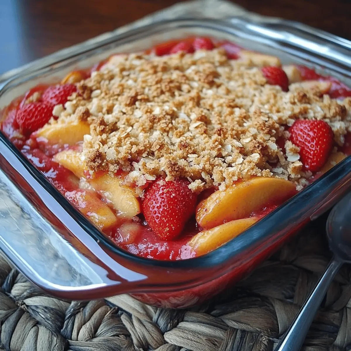 Peach Strawberry Crisp