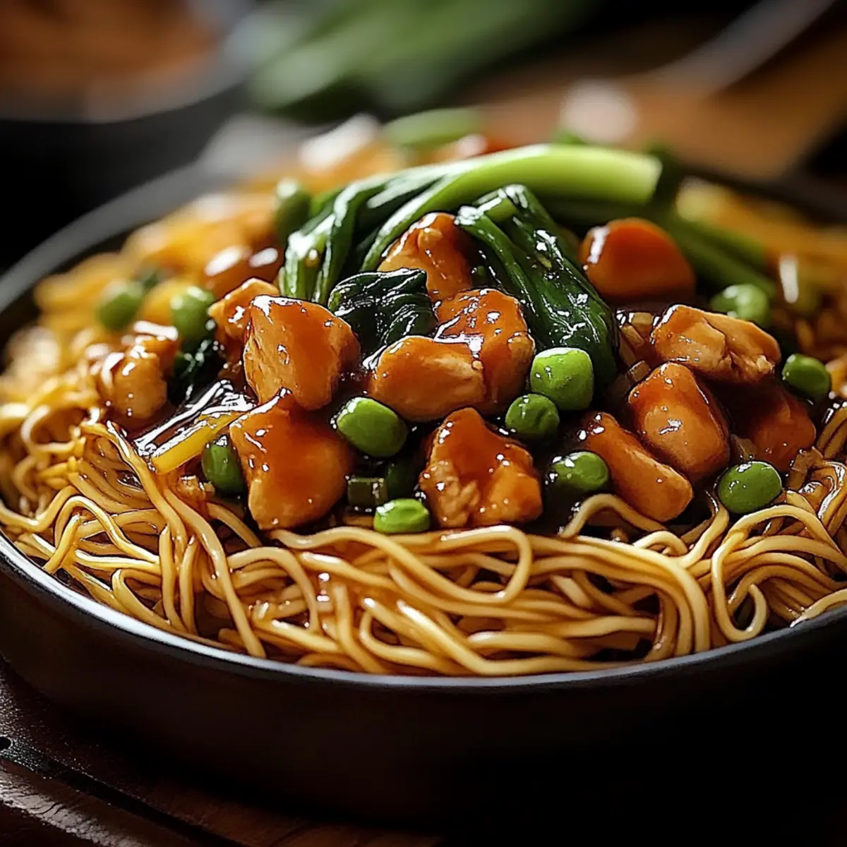 Garlic Chicken Lo Mein