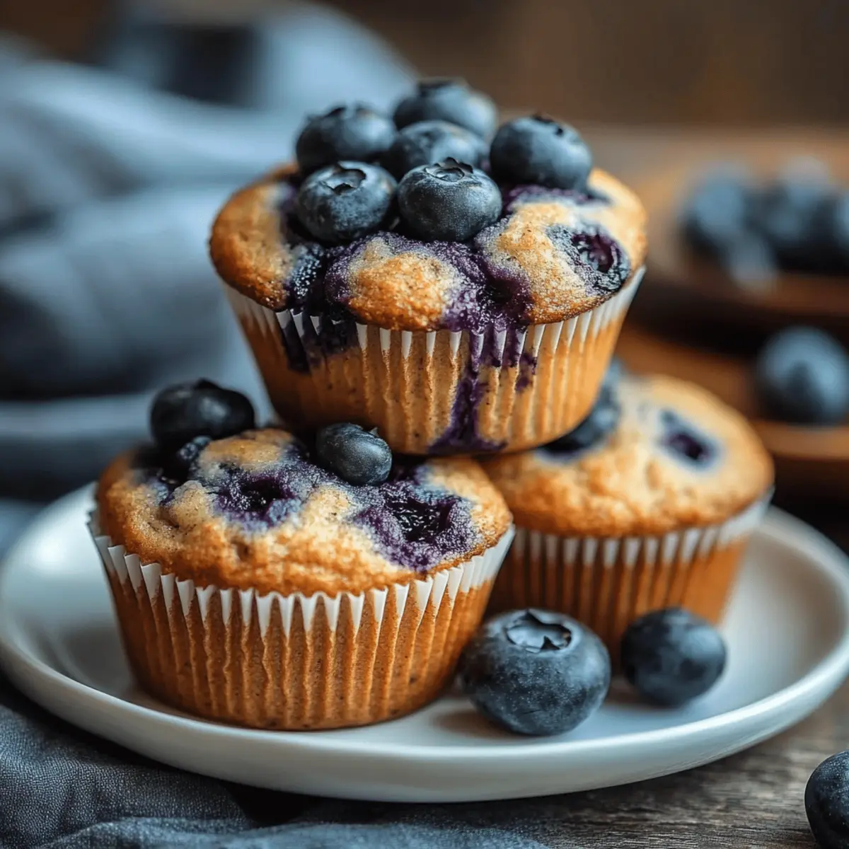 Vanilla Blueberry Protein Muffins