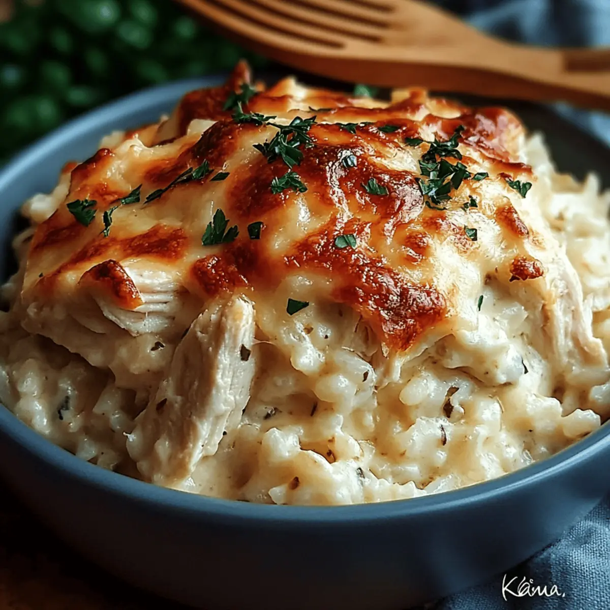 Chicken Alfredo Rice Casserole