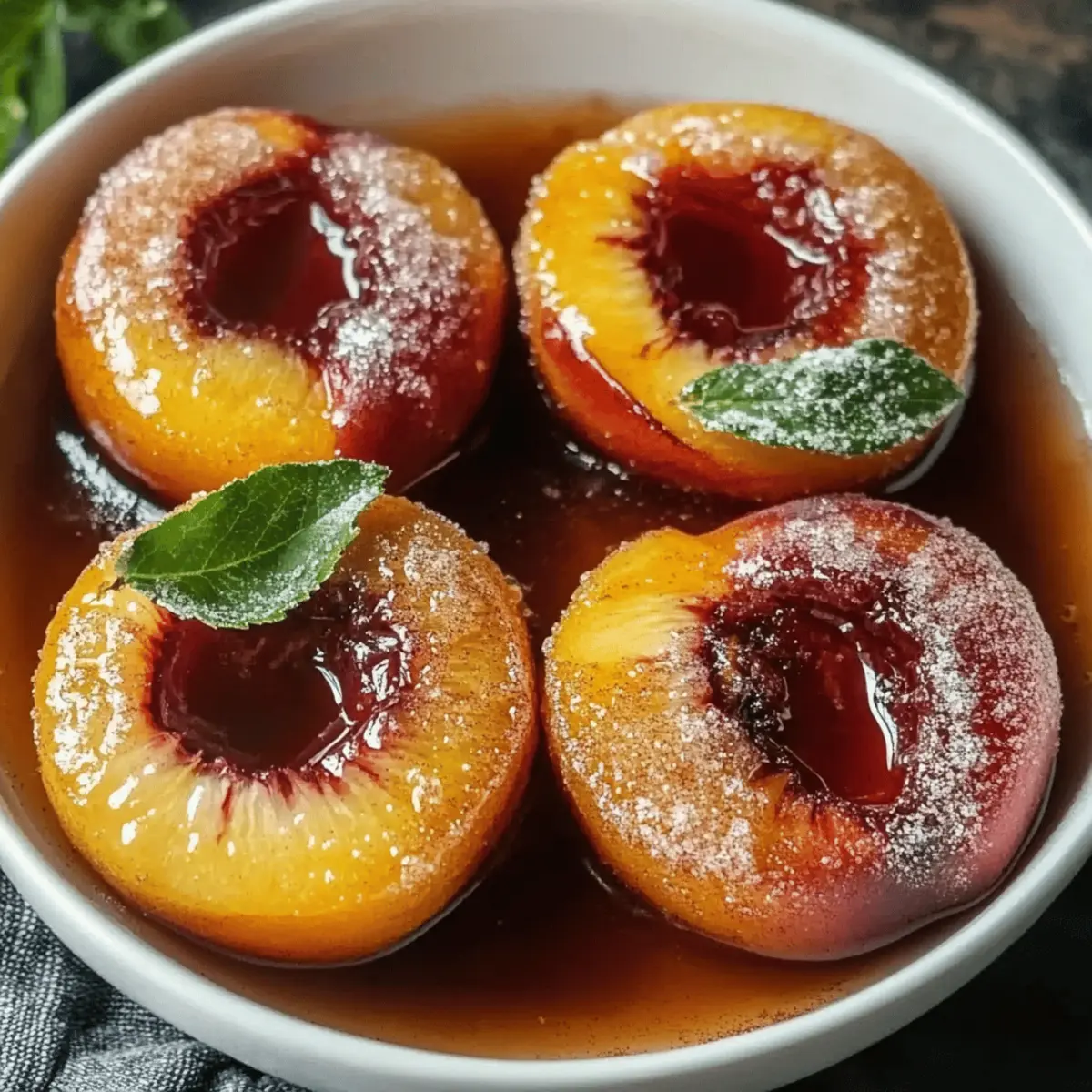 Cinnamon Sugar Baked Peaches