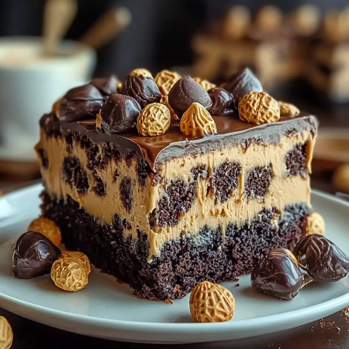 Reeses Peanut Butter Earthquake Cake